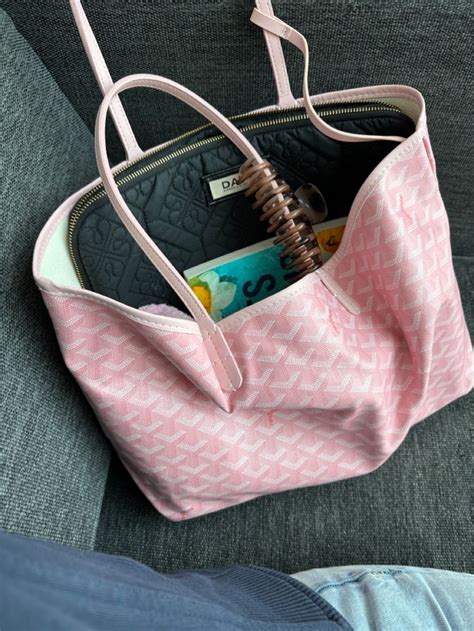 light pink goyard tote